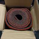10x3 ft Softball Pitching Mat with Mound - Antifade Turf, Antislip Foam Backing - Fastpitch Equipment for Softball and Baseball Pitchers Practice-Green/Red