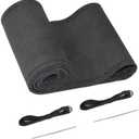 BELINOUS Suede Steering Wheel Leather Wrap (Size S3, Black)