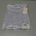 LilyCoco 3/4 Length Sleeve Womens Tops Boat Neck Striped Shirt Long Cotton Tshirts Blue Medium (M)