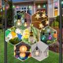 6 Pack String Light Poles for Outside, 10ft Metal Outdoor String Light Poles for Deck - Ideal for Patio, Garden, Yard, Front Porch Decorations, Black