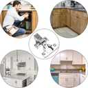 BESTEEL 4 Pack 1/2 inch Overlay Soft Close Cabinet Door Hinges for Kitchen Cabinet Hinge, 100 Degree Opening Angel, Stainless Concealed Kitchen Cabinets Hinge Self Closing with Mounting Screws &Manual