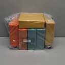 RETON 6 PCS Stackable Storage with Drawers, Large Capacity Desktop Organizer, Plastic Storage Box for Office School Home (3 Colors)