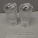 20oz Ribbed Glass Cups with Lids and Straws,2PCS Glass Tumbler with Straw and Lid,Drinking Glasses for Iced Coffee Cups,Juice,Smoothies