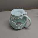 Ecolution Patented Micro-Pop Microwave Popcorn Popper with Temperature Safe Glass, 3-in-1 Lid Measures Kernels and Melts Butter, Made Without BPA, Dishwasher Safe, 1.5-Quart, Aqua