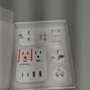 2000W Voltage Converter US to Europe for Hair Dryers, 7-in-1 220V to 110V Converter for European Travel with 3 AC/2 USBA/2 USBC Ports (PD20W), Universal Travel Adapter (White)