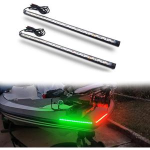 Boaton Marine Boat Navigation Lights, Night Fishing Light, No Drilling Adhesive Install Bow Lights For Pontoon, Bass Boats, Jon Boats, Jet Ski, Kayak