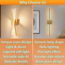 L LOHAS LED Wall Sconces Battery Operated Set of 2 Wireless Wall Lights