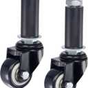uxcell Swivel Expanding Stem Caster 1.5" Diameter 88Lbs Load Capacity, for Kitchen Prep Tables, PVC, Pack of 2