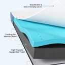 PERLECARE 3 Inch Firm Mattress Topper Twin XL, Cooling Gel-Infused & Bamboo Charcoal Memory Foam Bed Topper for Pressure Relief, High-Density Mattress Pad with Removable Cover