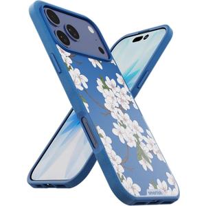 Smartish iPhone 17 Pro Max MagSafe Case - Gripmunk Magnetic Slim Case [Lightweight + Protective] Thin Grip Cover with Microfiber Lining for Apple iPhone 17 Pro Max - Very Cherry Blossom