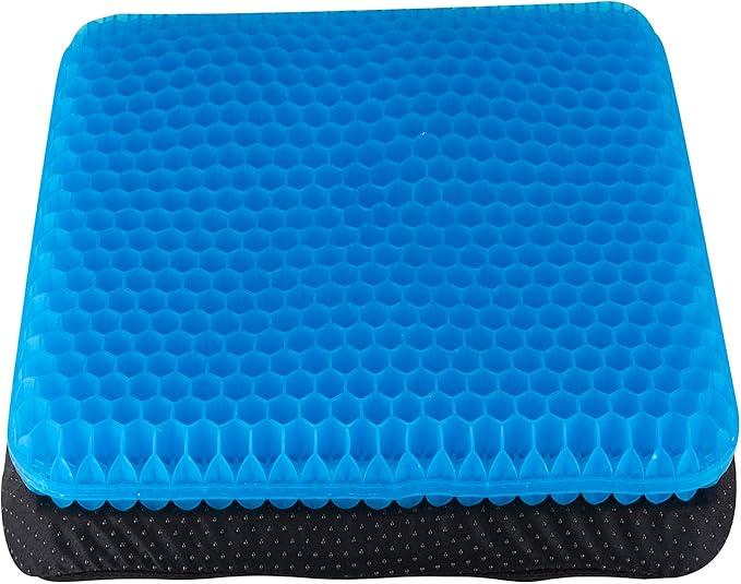 Yimiyaa Gel Seat Cushion, Double Thick Egg Gel Cushion for Pressure Pain Relief, Breathable Wheelchair Cushion Chair Pads for Car Seat Office Chair