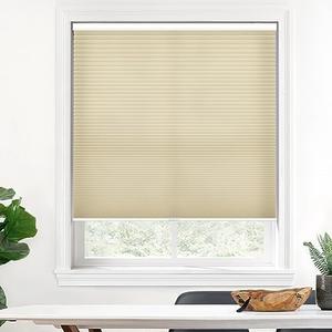 LazBlinds Cordless Cellular Shades, Light Filtering Honeycomb Shades with 1.5 inch Cells, Thermal Insulation Noise Reduction Blinds for Windows, 27" W x 48" H, Brown