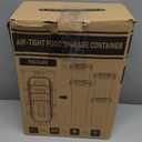 PRAKI Airtight Food Storage Containers Set with Lids - 24 PCS, BPA Free Kitchen and Pantry Organization, Plastic Leak-proof Canisters for Cereal Flour & Sugar - Labels & Marker (Black)