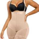 SHAPELLX Fajas Colombianas Shapewear for Women Tummy Control Plus Size Postpartum Body Shaper Butt Lifting Bodysuit XXL