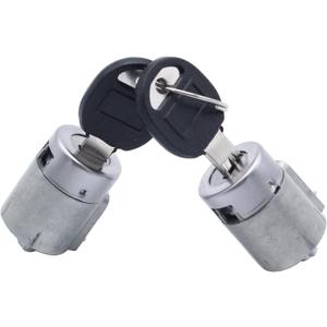1 Pair of Door Lock Cylinder Fits for 88-94 GMC C1500 C2500 C3500 k1500 k2500 k3500 with 2 Silver