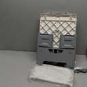 Orzbow Portable High Chair with Tray, Foldable Booster Seat for Travel Toddlers 6-36 Months, Baby Chair for Dining Table, Camping, Beach, Portable Booster Chair, Up to 33 lbs Baby, Grey (Grey - No Cushion)