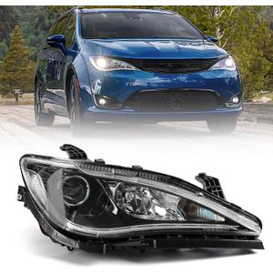 Huray Right Halogen Headlight Assembly Fit for Chrysler Pacifica 2018 2019 2020, RH Projector Headlamp OE Style Replacement for CH2519153 68228946AH Passenger Side