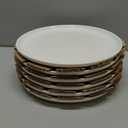 Jassceram 8.5 Inch Small Dinner Plates Set of 6, Ceramic Plates for Salad, Snack, Dessert and Appetizer - Microwave, Oven and Dishwasher Safe, Scratch Resistant and Lead-free, White