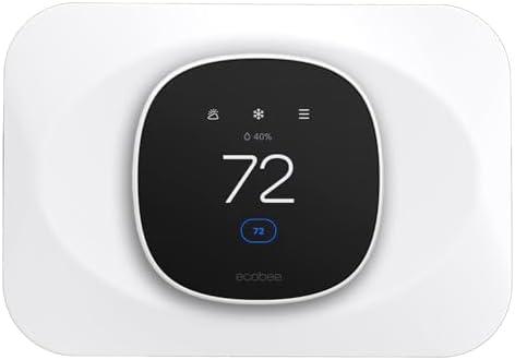 Wall Plate Cover Compatible with New 2025 Ecobee Smart Thermostat Essential, Practical Ecobee Thermostat Trim Kit, Programmable WiFi Thermostat Accessory (1, Pure White)