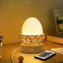 Egg Night Light for Kids,Rechargeable Bedside Lamp Remote & Touch Control Portable Nursery Night Light with 16 Colors Changing Mode for Baby Kids Nursery Bedroom Camping, Easter Christmas Themed Gifts