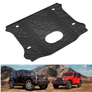 KIWI MASTER Cargo Mat for 2015-2018 Jeep Wrangler JK, OEM Replacement 82214404, Custom Fit All Weather Rear Cargo Liner, Heavy Duty TPE Tray Trunk Mat, Black