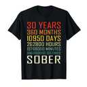 30 Year Sobriety Anniversary Vintage 30 Years Sober T-Shirt M