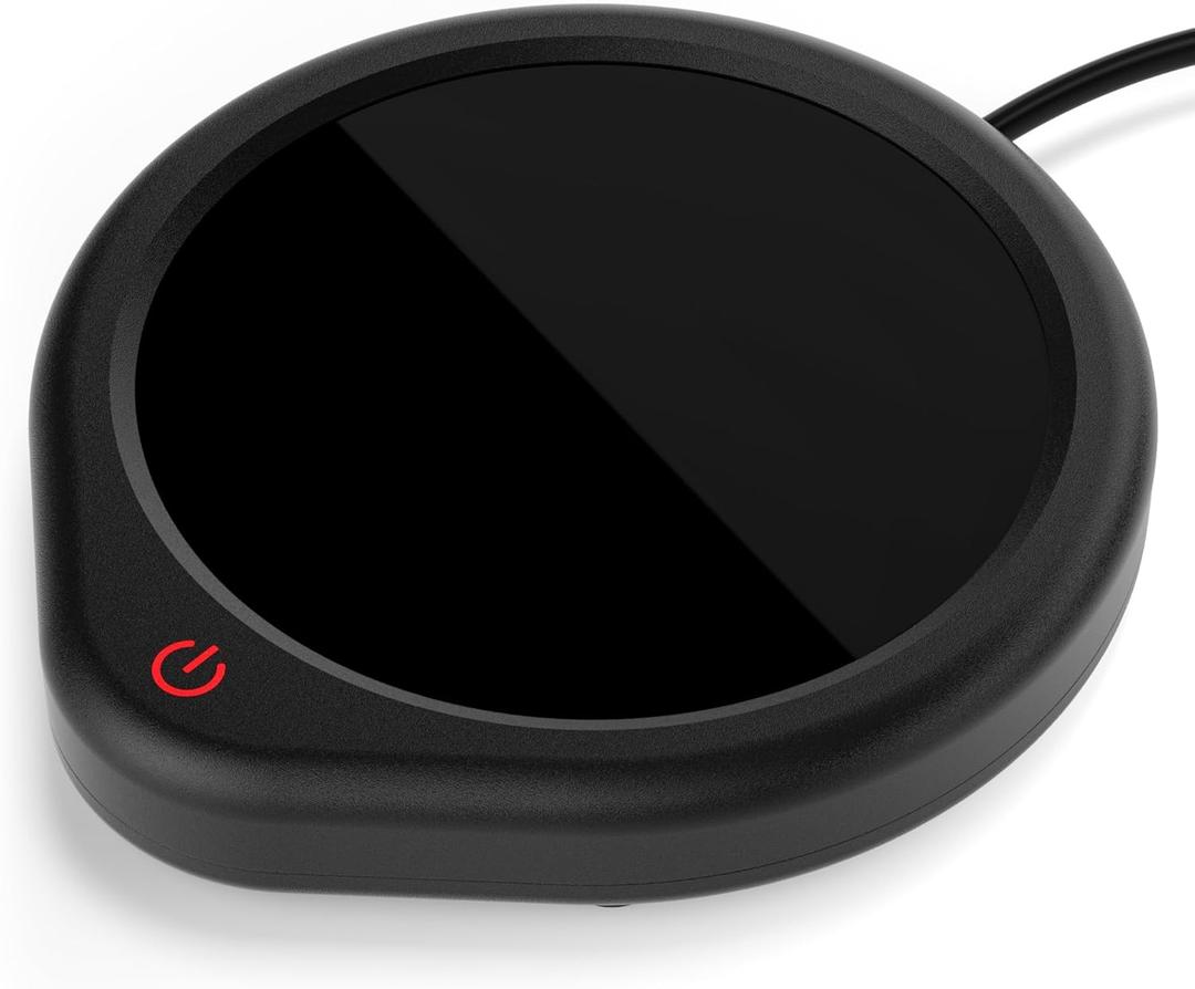 Coffee Mug Warmer, Cup Warmer for Desk with Auto Shut Off Smart Temperature Settings, Electric Beverage Tea Water Milk Heater for All Cups and Mugs, Heating Plate Candle Wax Warmer (Dark Black)