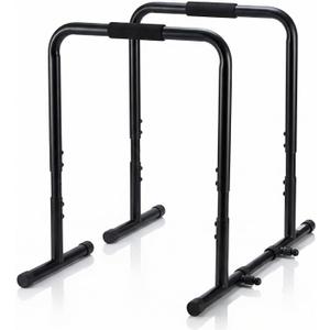 NEWBULIG Dip Bar Station, Adjustable Parallel Parallettes Bar with Soft High-Density Foam Handles, Heavy Duty Dip Stands Workout Equipment for Home, Gym, Patio, Office