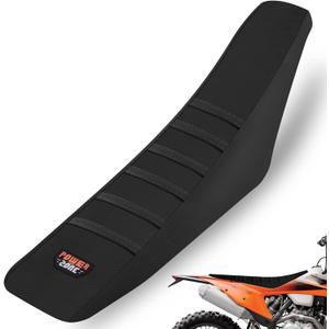 Universial Dirt Bike Seat Cover - Soft Ribbed Rubber Seat Covers for Motorcross Enduro (Black-2)