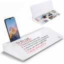 TSJ OFFICE Small Desktop Whiteboard -Glass Dry Erase Board Computer Keyboard Stand White Board Surface Pad with Drawer, Desk Organizers with Accessories for Office, Home, School Supplies - White