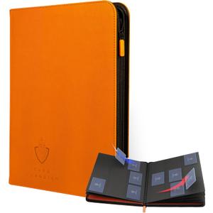Card Guardian - 9 Pocket Premium Binder with Zipper for 360 Cards Trading Card Games TCG (Orange) Perfect Card Binder for Yugioh Cards MTG Binder Sports Card Binder