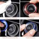 5 PCS for Honda Civic 2016 2017 2018 2019 2020 2021 Climate Control A-Pillar Door Speaker Engine Start Stop Push to Start Button Cover, AC Switch Temperature Knob Sticker (Red)