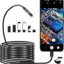1920P Snake Inspection Borescope, Pancellent Type C Endoscope, Scope Camera with 8 LED Lights for Android and iOS Smartphone, iPhone, iPad, Samsung (16.5 FT/5M)