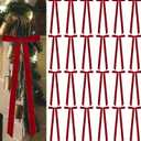 24 Pcs Christmas Velvet Bows, 16 x 6 Inch Velvet Christmas Wreath Bows Rustic Crafts for Xmas Home Decor Wedding (24 Pcs Wine Red, 16" x 6", Width of 1")