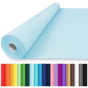 Vanhench 36" x 2400" (200') Sky Blue Wrapping Paper, Solid Color Art Kraft Craft Paper for Birthday Gift Wrapping, Baby Shower, Bouquet Flower Packing Poster Bulletin Board Construction