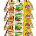 Chip Rack Display Stand, 5 Tiers 40 Clips Snack Organizer for Pantry Shelf, 360 Rotating Base Candy Table Display Sets, Snack Retail Display Rack for Parties,With Message Board