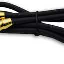 1/4" TS to 1/4" TS Right Angle Gold Speaker Cable, 3 Feet Black, Pack of 2