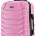 InUSA ENDURANCE Luggage with Spinner Wheels | Durable Lightweight Hardshell Suitcase, Spacious Travel Bag with Handle and Trolley | 20-Inch Carry On Small Luggage | Pink
