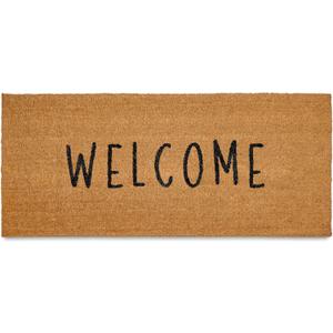 MAINEVENT Welcome Long Door Mat 48x24 Inch, Oversized Welcome Mat for Double Door Covered Outdoor Entrance with Non-Slip PVC Backing