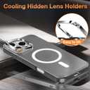 Fotbor Ultra-Slim iPhone 16 Pro Max Case with Stand [MagSafe Compatible] 10ft Military-Grade Drop Protection, Retractable Lanyard Included (Black)