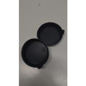 Tioollev 2PCS Car Cup Holder Coaster, Silicone Non-Slip Vehicle Cup Holder Insert Pads, Automotive Interior Insulation Drink Cup Mats Decor Accessories, Universal for SUV, Sedan, Truck (Black)