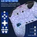 Gammeefy Switch Controller, Wireless Switch Pro Controller for Nintendo Switch/Lite/OLED, 9 Color Adjustable LED Switch Remote Compatible with PC/Android/IOS with Programmable Function (White)