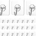 Adove Adhesive Hooks for Hanging, Heavy Duty Wall Hooks 20 Pack, Removable Sticky Ceiling Hooks, Transparent Self Adhesive Shower Hooks, Water & Oil Proof Strong 22lb(Max) Door Coat Hooks