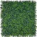 Artificial Grass Wall Backdrop Panels,10 X 10 in 12P(8.4 sqft) UV-Anti Greenery Boxwood Panels for Indoor Outdoor Green Wall Decor & Ivy Fence Covering Privacy