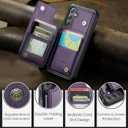 Vinich for Samsung Galaxy S26 Plus Wallet Case with Card Holder, RFID Blocking Credit Slots Kickstand Shockproof Phone Cover for Women Men, Purple