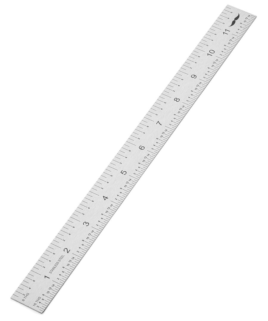 Mr. Pen- Machinist Ruler, 12 Inch, Stainless Steel Imperial, Precision Measuring Tool, 1/8", 1/16", 1/32", 1/64" Graduation for Engineering, Carpentry, Drafting, Office, School
