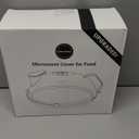 Microwave Splatter Cover for Food, Upgraded Microwave Cover with Water Steamer, Integrated Handle, Plate Covers, Splatter Guard, Cookware Lid, House Essentials for Gift, 10 Inch (Grey)