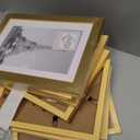 upsimples 5x7 Picture Frame Set of 10, Display Pictures 4x6 with Mat or 5x7 Without, Multi Photo Frames Collage for Wall or Tabletop Display, Gold