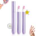 3-in-1 Cuticle Oil Pen,Cuticle Pusher Nail Oil Pen with Ceramic Tip,Dry & Nails,Nail Cuticle Remover Pen,for Moisturize Strengthen Nails(2PCS)