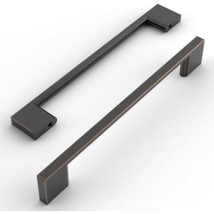 Amerdeco 10 Pack Oil Rubbed Bronze Cabinet Pulls 6.25 Inch(160MM) Hole Centers Kitchen Cabinet Handles Cabinet Hardware Kitchen Handles for Cabinets Cupboard Handles Drawer Pulls ZH0060